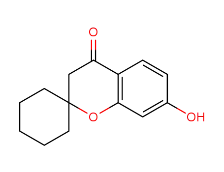 Molecular Structure of 62756-43-8 (7-Hydroxyspiro[chromene-2,1'-cyclohexan]-4(3H)-one)