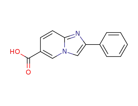 Molecular Structure of 1027-01-6 (Imidazo[1,2-a]pyridine-6-carboxylicacid, 2-phenyl-)