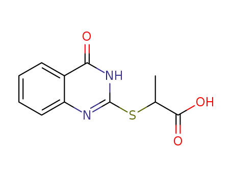 Molecular Structure of 328977-86-2 (2-[(4-oxo-1,4-dihydroquinazolin-2-yl)sulfanyl]propanoic acid)