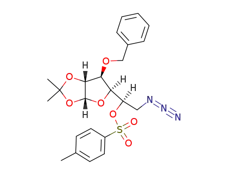 (R)-2-azido-1-((3aR,5S,6S,6aR)-6-(benzyloxy)-2,2-dimethyltetrahydrofuro-[2,3-d][1.3]dioxol-5-yl)ethyl 4-methylbenzenesulfonate