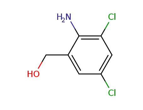 Molecular Structure of 37585-29-8 ((2-AMino-4,6-dichloro-phenyl)-Methanol)