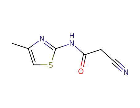 Molecular Structure of 31557-88-7 (2-cyano-N-(4-methyl-1,3-thiazol-2-yl)acetamide)