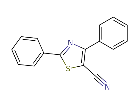 Molecular Structure of 80282-58-2 (5-Thiazolecarbonitrile, 2,4-diphenyl-)