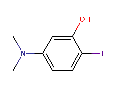 Molecular Structure of 39075-36-0 (Phenol, 5-(dimethylamino)-2-iodo-)