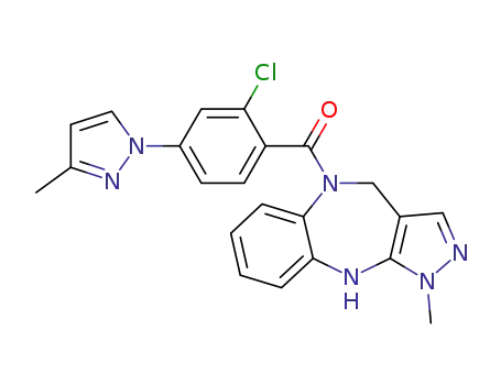 5-[2-chloro-4-(3-methyl-1H-pyrazol-1-yl)benzoyl]-1-methyl-1,4,5,10-tetrahydro pyrazolo[3,4-b][1,5]benzodiazepine