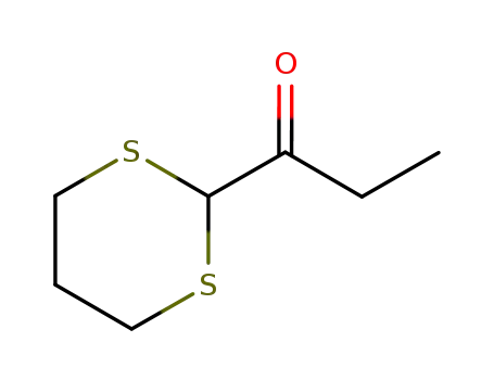 Molecular Structure of 73119-29-6 (1-Propanone, 1-(1,3-dithian-2-yl)-)