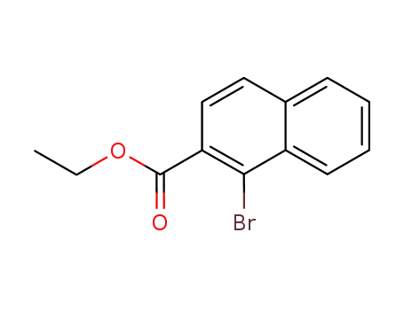 Molecular Structure of 773134-84-2 (Naphthalenecarboxylic acid, 1-bromo-, ethyl ester)