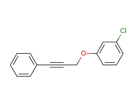 Molecular Structure of 93986-35-7 (Benzene, 1-chloro-3-[(3-phenyl-2-propyn-1-yl)oxy]-)