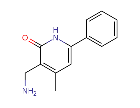 Molecular Structure of 771573-87-6 (2(1H)-Pyridinone,3-(aminomethyl)-4-methyl-6-phenyl-(9CI))