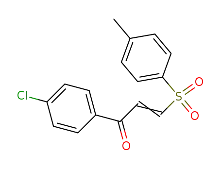 Molecular Structure of 59096-68-3 (2-Propen-1-one, 1-(4-chlorophenyl)-3-[(4-methylphenyl)sulfonyl]-)
