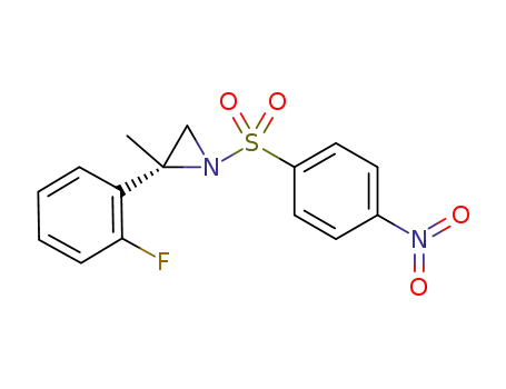 Molecular Structure of 2055848-86-5 (2-(2-fluorophenyl)-2-methyl-1-[(4-nitrophenyl)sulfonyl]-, (2R)-)