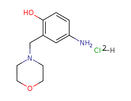 Phenol,4-amino-2-(4-morpholinylmethyl)-, hydrochloride (1:2) cas  6969-62-6