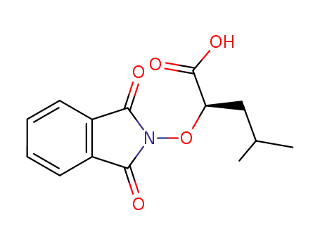 Molecular Structure of 310404-45-6 (Pentanoic acid, 2-[(1,3-dihydro-1,3-dioxo-2H-isoindol-2-yl)oxy]-4-methyl-,(2R)-)
