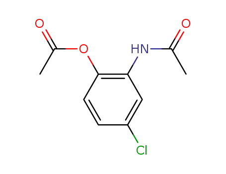 Molecular Structure of 55702-50-6 (Acetic acid 2-acetylamino-4-chlorophenyl ester)