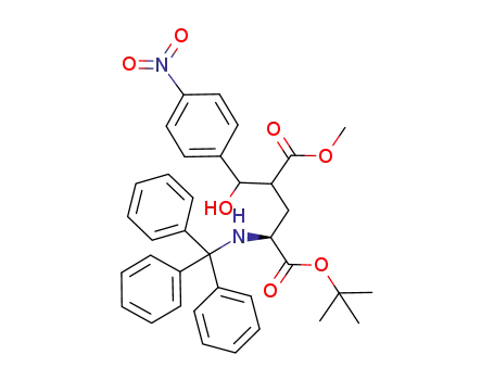 t-butyl 2-tritylamino-4-carbomethoxy-5-hydroxy-5-(4-nitrophenyl)-(2S)-pentanoate