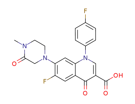 6-Fluoro-1-(4-fluoro-phenyl)-7-(4-methyl-3-oxo-piperazin-1-yl)-4-oxo-1,4-dihydro-quinoline-3-carboxylic acid