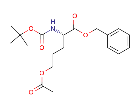 benzyl (S)-2-<(tert-butyloxycarbonyl)amino>-5-acetoxypentanoate
