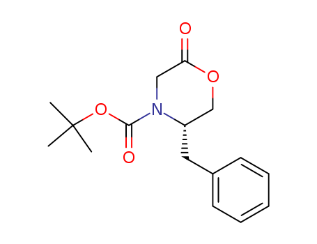 4-Morpholinecarboxylicacid, 2-oxo-5-(phenylmethyl)-, 1,1-dimethylethyl ester, (S)- (9CI)