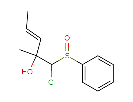 (E)-1-Benzenesulfinyl-1-chloro-2-methyl-pent-3-en-2-ol