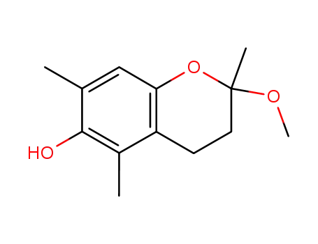 Molecular Structure of 121175-03-9 (2-Methoxy-2,5,7-trimethyl-chroman-6-ol)