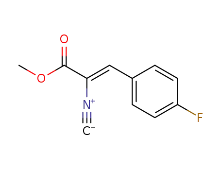 Molecular Structure of 76202-91-0 (2-Propenoic acid, 3-(4-fluorophenyl)-2-isocyano-, methyl ester, (Z)-)