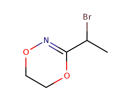 Molecular Structure of 83224-59-3 (1,4,2-Dioxazine, 3-(1-bromoethyl)-5,6-dihydro-)