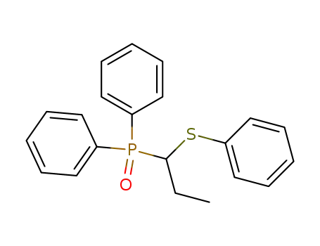 Molecular Structure of 61173-97-5 (Phosphine oxide, diphenyl[1-(phenylthio)propyl]-)