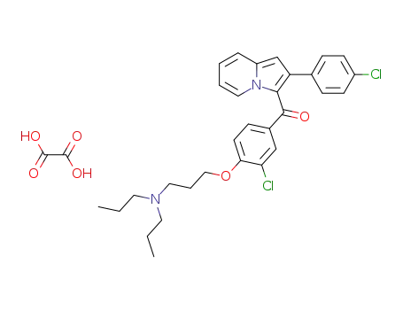 [3-Chloro-4-(3-dipropylamino-propoxy)-phenyl]-[2-(4-chloro-phenyl)-indolizin-3-yl]-methanone; compound with oxalic acid