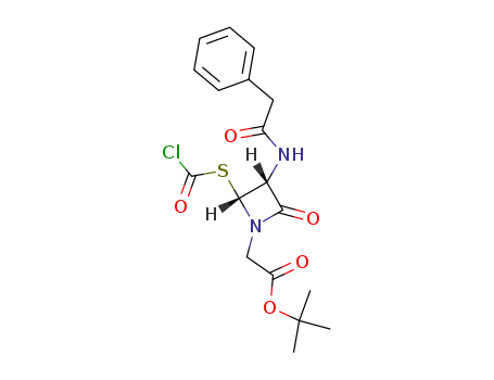 2-<3-phenylacetamido-4-thiochlorocarbonyl-(3R,4R)-azetidin-2-on-1-yl>-t-butyl acetate