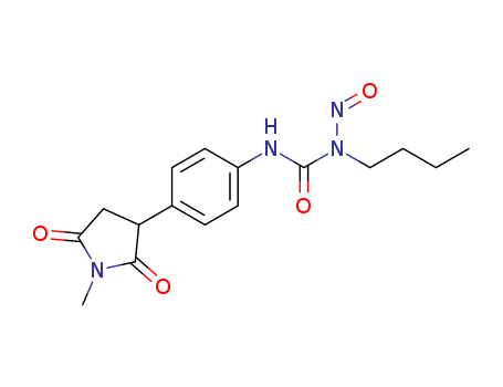 Urea,N-butyl-N'-[4-(1-methyl-2,5-dioxo-3-pyrrolidinyl)phenyl]-N-nitroso- cas  72676-69-8