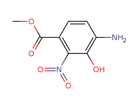 Molecular Structure of 82819-54-3 (methyl 2-nitro-3-hydroxy-4-aminobenzoate)