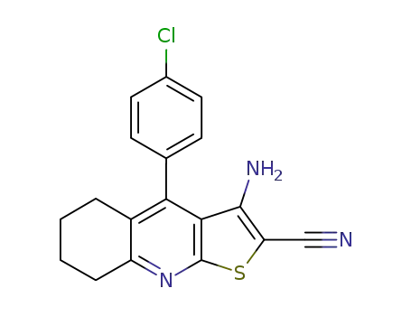 Thieno[2,3-b]quinoline-2-carbonitrile,
3-amino-4-(4-chlorophenyl)-5,6,7,8-tetrahydro-