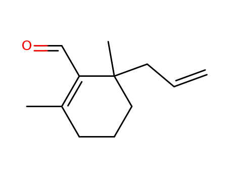 Molecular Structure of 152429-51-1 (6-allyl-2,6-dimethyl-1-cyclohexene-1-carbaldehyde)