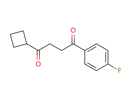 Molecular Structure of 123184-05-4 (1-Cyclobutyl-4-(4-fluoro-phenyl)-butane-1,4-dione)