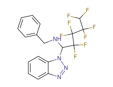 1,5-dihydro-1-(benzotriazol-1-yl)-1-benzylaminooctafluoropentane