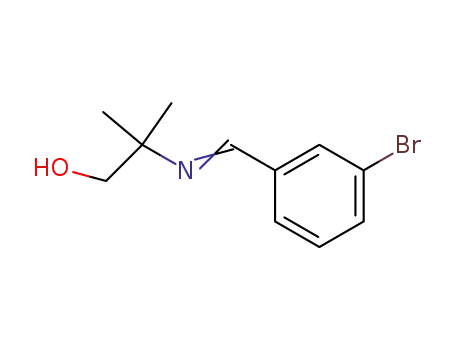 Molecular Structure of 25457-99-2 (2-{[(E)-(3-bromophenyl)methylidene]amino}-2-methylpropan-1-ol)