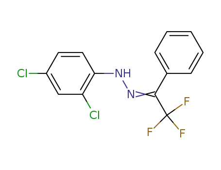 Molecular Structure of 77635-92-8 (N-(2,4-Dichloro-phenyl)-N'-[2,2,2-trifluoro-1-phenyl-eth-(Z)-ylidene]-hydrazine)