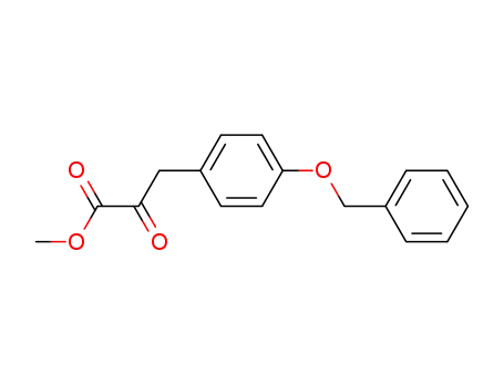 Molecular Structure of 112520-26-0 (Benzenepropanoic acid, a-oxo-4-(phenylmethoxy)-, methyl ester)
