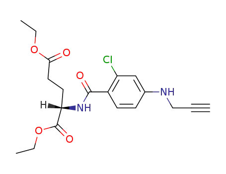 Molecular Structure of 80014-87-5 (L-Glutamic acid, N-[2-chloro-4-(2-propynylamino)benzoyl]-, diethyl ester)