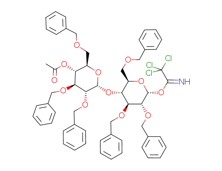 O-(4-O-acetyl-2,3,6-tri-O-benzyl-α-D-glucopyranosyl)-(1->4)-2,3,6-tri-O-benzyl-α-D-glucopyranosyl trichloroacetimidate