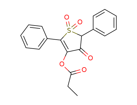 3(2H)-Thiophenone, 4-(1-oxopropoxy)-2,5-diphenyl-, 1,1-dioxide