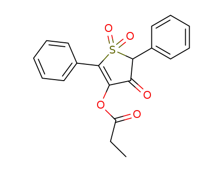 Molecular Structure of 54714-12-4 (3(2H)-Thiophenone, 4-(1-oxopropoxy)-2,5-diphenyl-, 1,1-dioxide)