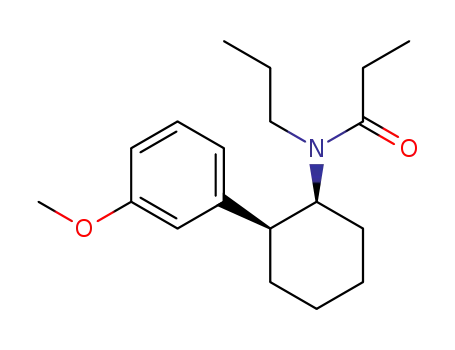 Molecular Structure of 149191-75-3 (N-[(1S,2S)-2-(3-Methoxy-phenyl)-cyclohexyl]-N-propyl-propionamide)