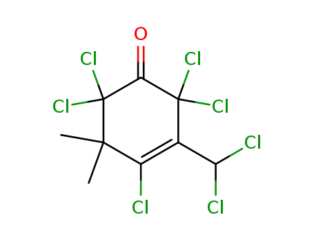 3-Cyclohexen-1-one,
2,2,4,6,6-pentachloro-3-(dichloromethyl)-5,5-dimethyl-