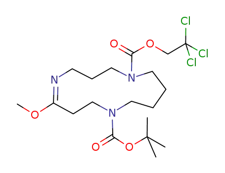 (E)-4-Methoxy-1,5,9-triaza-cyclotridec-4-ene-1,9-dicarboxylic acid 1-tert-butyl ester 9-(2,2,2-trichloro-ethyl) ester