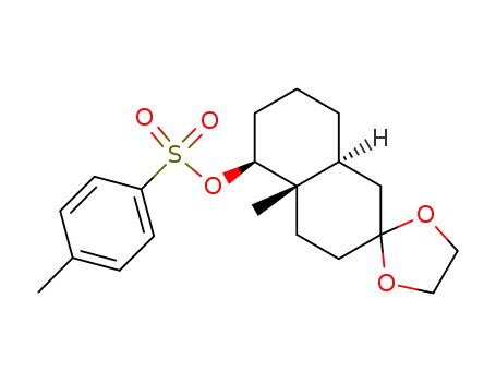 Molecular Structure of 123995-05-1 ((4'aα,5'α,8'aβ)-octahydro-4'a-methylspiro<1,3-dioxolane-2,2'(1'H)-naphthalene>-5'-ol 5'-(4-methylbenzenesulfonate))