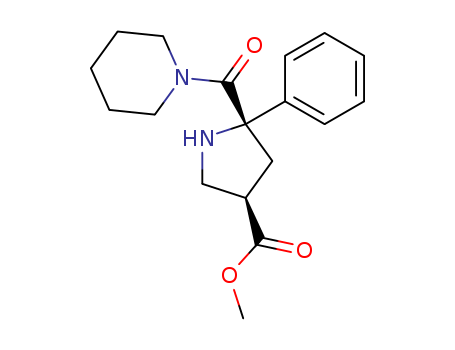 3-Pyrrolidinecarboxylic acid, 5-phenyl-5-(1-piperidinylcarbonyl)-, methyl ester, cis-