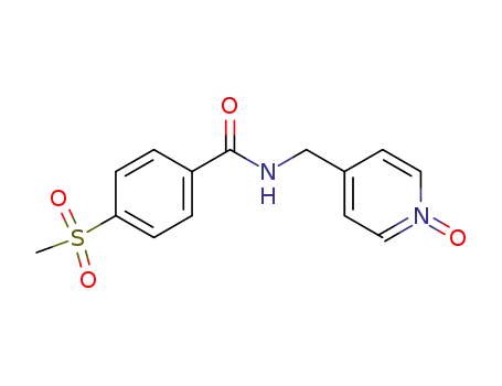 Molecular Structure of 77502-51-3 (Benzamide, 4-(methylsulfonyl)-N-[(1-oxido-4-pyridinyl)methyl]-)
