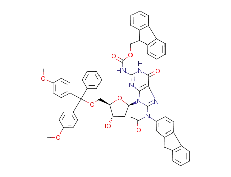 N-<5'-Dimethoxytrityl-N<sup>2</sup>-(9-fluorenylmethoxycarbonyl)-2'-deoxyguanosin-8-yl>-2-(acetylamino)fluorene