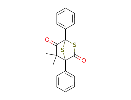 Molecular Structure of 100094-94-8 (5,5-Dimethyl-1,4-diphenyl-2,7-dithiabicyclo<2.2.1>heptan-3,6-dion)